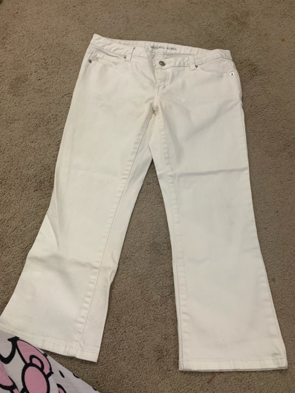 Michael Kors White  Wide-Leg Jeans